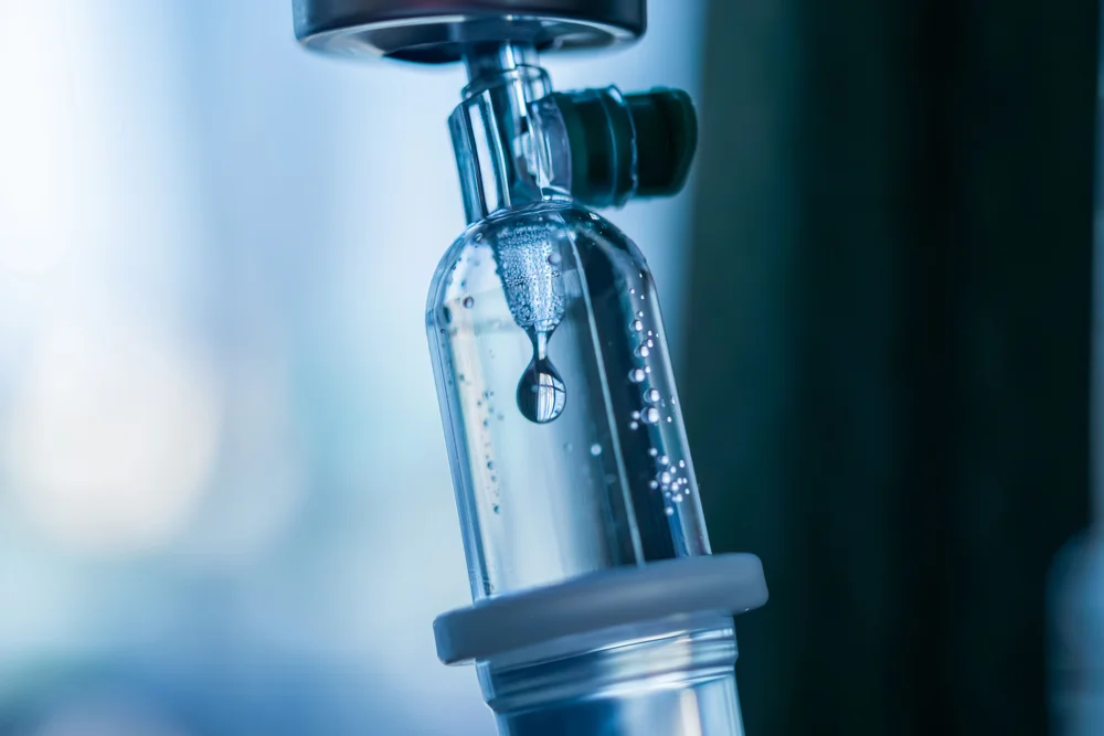 Nahaufnahme einer medizinischen Infusion